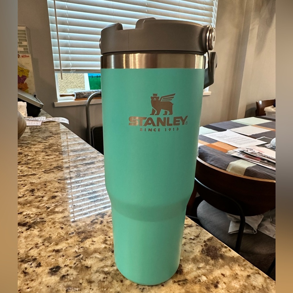 Stanley Mint Green Travel Tumbler- never used